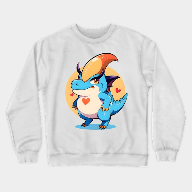 Fun Cartoon Dino 03 Crewneck Sweatshirt by CGI Studios